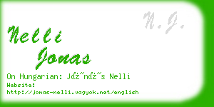 nelli jonas business card